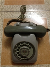 Điện thoại quay số Nhật xưa, mầu xám -  mã số 655