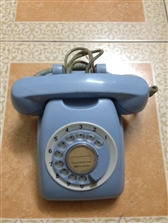 Điện thoại quay số Nhật xưa, mầu xanh da trời -  mã số 654