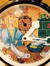 Đồng hồ tranh và hình động của Đức: cô công chúa nhỏ và đàn chim bồ câu -  mã số MS845
