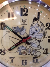 Đồng hồ để bàn Trung Quốc cổ: mèo câu cá - mã số 254