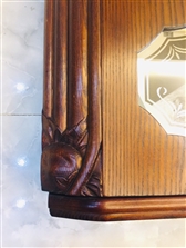 Vỏ thùng đồng hồ ODO, FFR mặt bát giác nằm, làm bằng gỗ sồi - mã số MS519