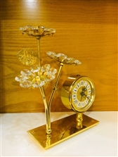 Đồng hồ để bàn Tây Đức xưa(west germany) với hình dáng hoa thủy tinh rất độc đáo - mã số MS779