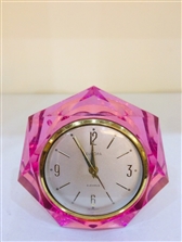 Đồng hồ để bàn pha lê màu hồng cực đẹp - mã số MS975